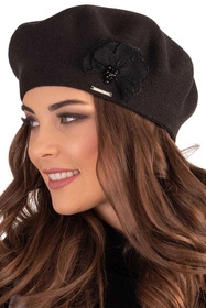 Vivisence 7036Kmpl Komplet beret+szalik, czarny