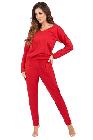 Italian Fashion Karina dł.r. dł.sp. Dres homewear, czerwony