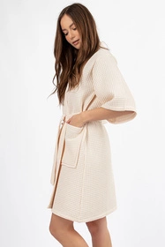 Dkaren DK-W-01 Nocna szlafrok, ecru