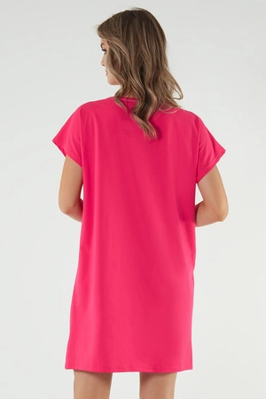 Italian Fashion Selfie kr.r. Nocna koszula, amarant