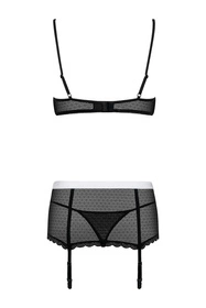 Obsessive Maidme set Nocna sexy kostium, czarny