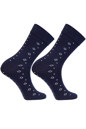 Moraj CML400-006 Skarpety za kostk�, patt 2-navy/kwadraty i romby