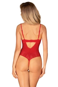 Obsessive Ingridia crotchless teddy Body sexy, czerwony
