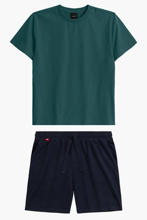 Atlantic NMP-379 Nocna piżama, szmaragdowy/granat