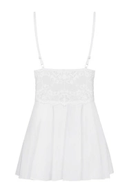 Obsessive 810-BAB-2 Nocna komplet koszulka + stringi, biały