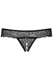 Obsessive Miamor crotchless thong Majtki stringi otwarte, czarny