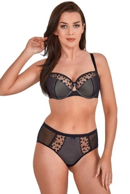 Gaia 1224 Shana Biustonosz półusztywniany, czarny