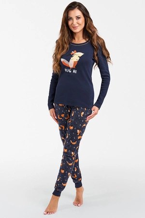 Italian Fashion Wasilla dł.r. dł.sp. Nocna piżama, granat/druk