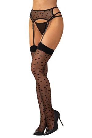Obsessive Isinne garter stockings Wyrób pończoszniczy pończochy z pasem, black