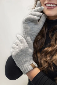 Vivisence 7014 Kmpl+R Komplet czapka+komin+rękawiczki, beżowy melanż