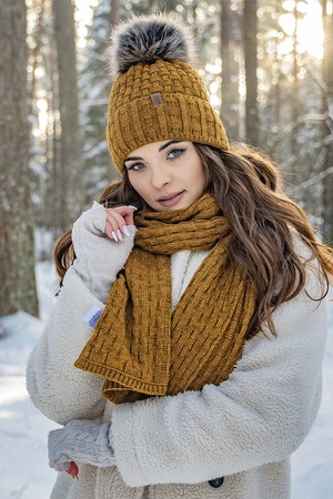 Vivisence 7015 Nakrycie głowy czapka, ciemny żółty