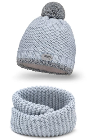 Pamami 17207+17251 Komplet czapka+komin, 010 lodowy