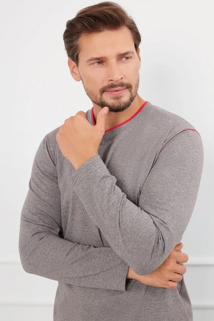 Italian Fashion Ludwik dł.r. dł.sp. Nocna piżama, śr.melanż