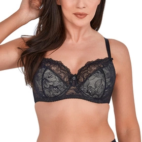 Gaia 1207 Hannah Biustonosz półusztywniany, czarno-beżowy