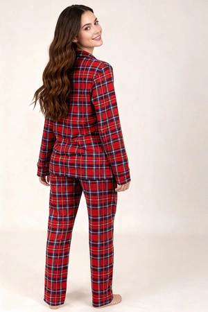 Vivisence 2067 Nocna piżama, czerwony-krata