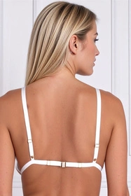 Passion Anuvera set Nocna komplet biustonosz + stringi, white