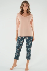 Italian Fashion Julietta r.3/4 sp.7/8 Nocna piżama, łosoś/druk