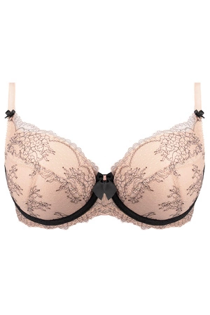 Unikat Atina Biustonosz usztywniany, beż-czarny