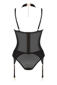 Obsessive Brasica corset Gorset sexy, czarny
