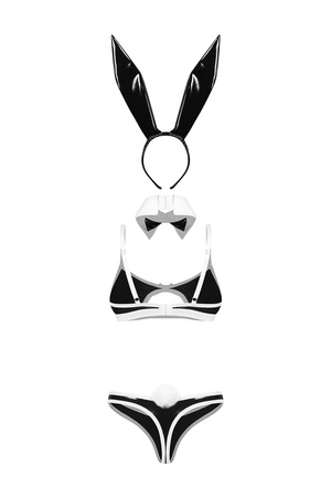 Obsessive Night Bunny 4-pcs costume Nocna sexy kostium, black