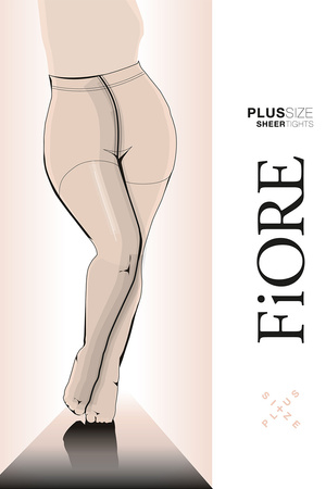 Fiore Plus Size 20 DEN C5120 Wyr�b po�czoszniczy rajstopy, light natural