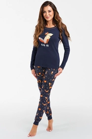 Italian Fashion Wasilla dł.r. dł.sp. Nocna piżama, granat/druk