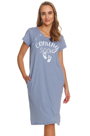 Doctor Nap TCB.7459 Nocna koszula, sky blue