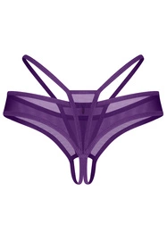 Obsessive Vibres crotchless thong Majtki stringi otwarte, violet