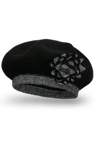 Vivisence 7049 Nakrycie głowy beret, czarny