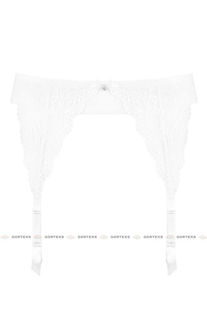 Gorteks Scarlet/PPN Pas do pończoch niski, biały