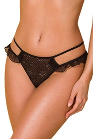 Avanua Odrevia set Nocna komplet biustonosz + stringi, black