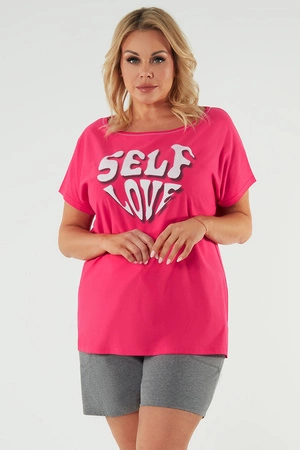 Italian Fashion Selfie kr.r. kr.sp. Nocna piżama, amarant/melanż