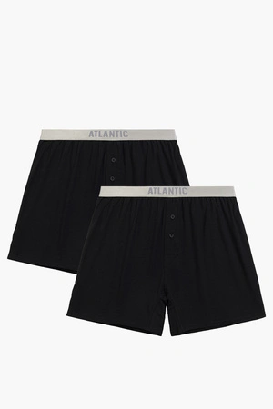 Atlantic 2BMB-005 2-pack Majtki bokserki, czarny
