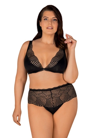 Obsessive Klarita 2-pcs set Nocna komplet biustonosz + figi, czarny