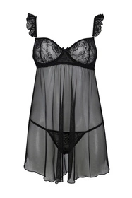 Avanua Milagros chemise Nocna komplet koszulka + stringi, black