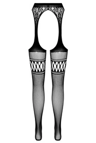 Passion S026  Wyrób pończoszniczy pończochy z pasem, black