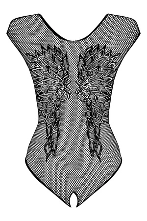 Obsessive B112 teddy Body sexy, czarny