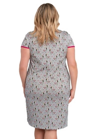 Italian Fashion Zebra kr.r. Nocna koszula, szary/druk