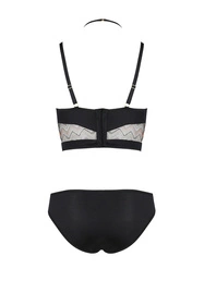 Casmir Lagerta set Nocna komplet biustonosz + figi, black