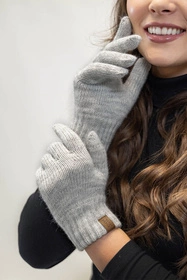 Vivisence 7014R Rękawiczki dzianinowe, beżowy melanż