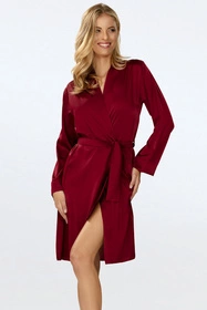 Dkaren Amina-Po Nocna szlafrok, bordo