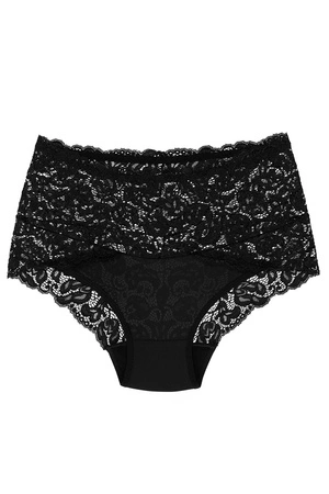 Wol-Bar Teri Majtki wysokie figi, czarny