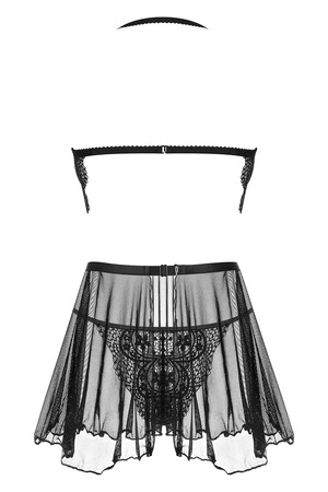 Beauty Night Dark Mirage chemise BN6744 Nocna komplet koszulka + stringi, black