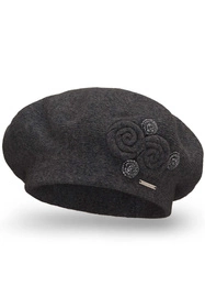 Vivisence 7037 Nakrycie głowy beret, ciemnoszary