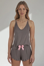 Vivisence 2044 Nocna komplet top + szorty, szary