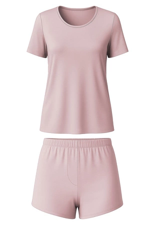 Vivisence 2042 Nocna komplet koszulka + szorty, różowy