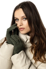 Vivisence 7087Kmpl Komplet czapka+komin+rękawiczki, zielony melanż