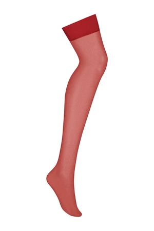 Obsessive S800 stockings Wyrób pończoszniczy pończochy do pasa, czerwony