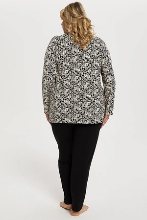 Italian Fashion Abisynia dł.r. dł.sp. Nocna piżama, druk/czarny