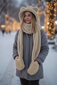 Vivisence 70107 Nakrycie głowy kaptur, beżowy